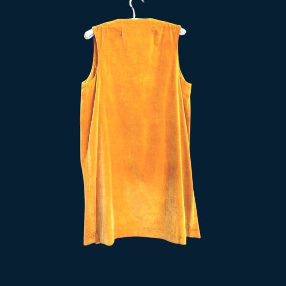 50s Pant Set Yellow Corduroy Velvet XS 21 Inch Waist - Picture 13 of 14